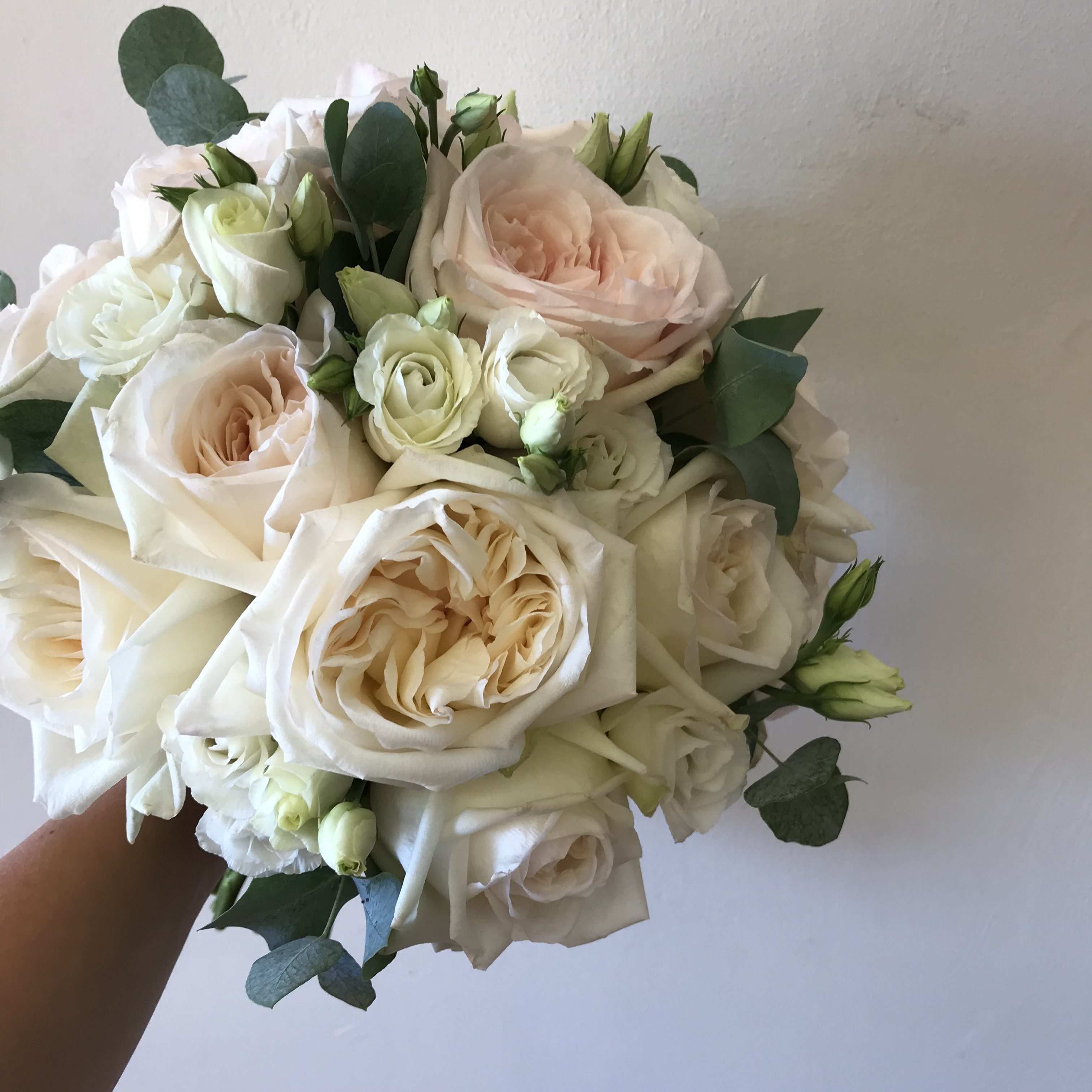 wedding bouquet with peonies